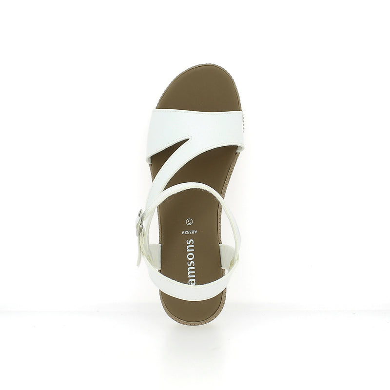 Samsons Women Slides Sandals White