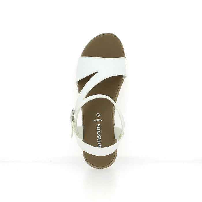 Samsons Women Slides Sandals White