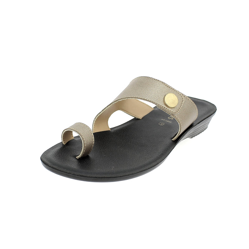 Samsons Women Toe Rings Slippers Grey