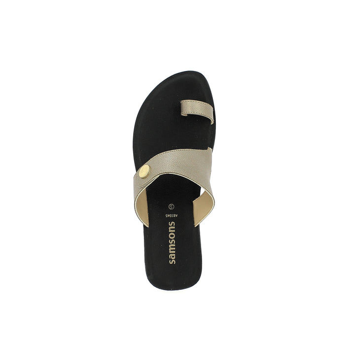 Samsons Women Toe Rings Slippers Grey
