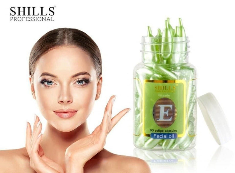 Shills Professional Vitamin E Facial Oil Capsule - 1 Bottle 60 Tablets