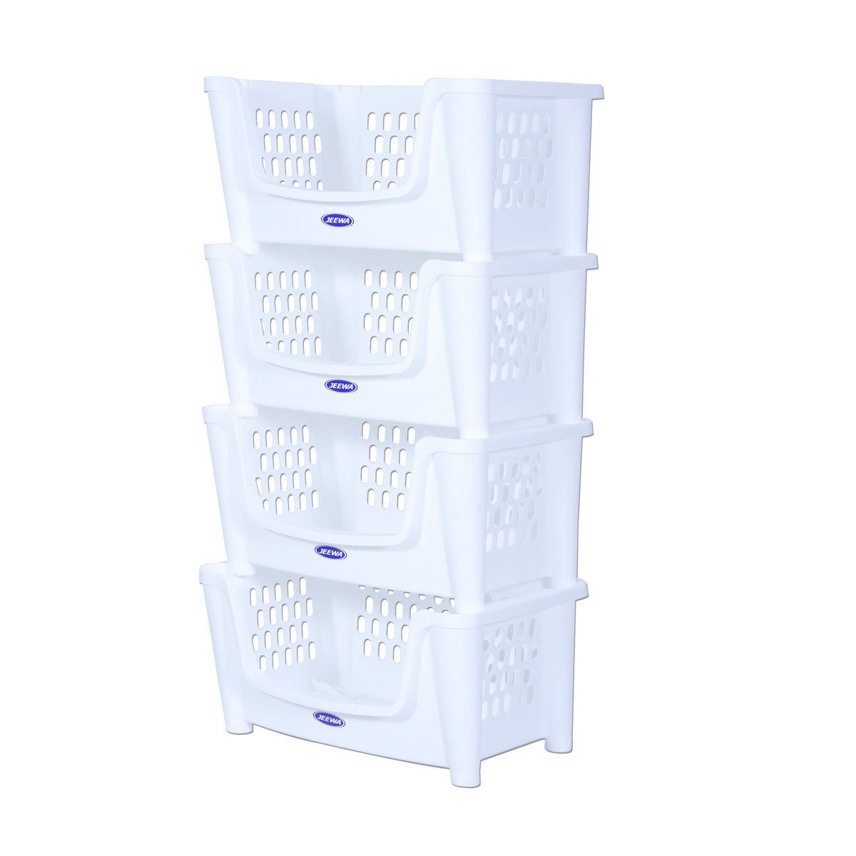 Stacking bin 4pcs - White