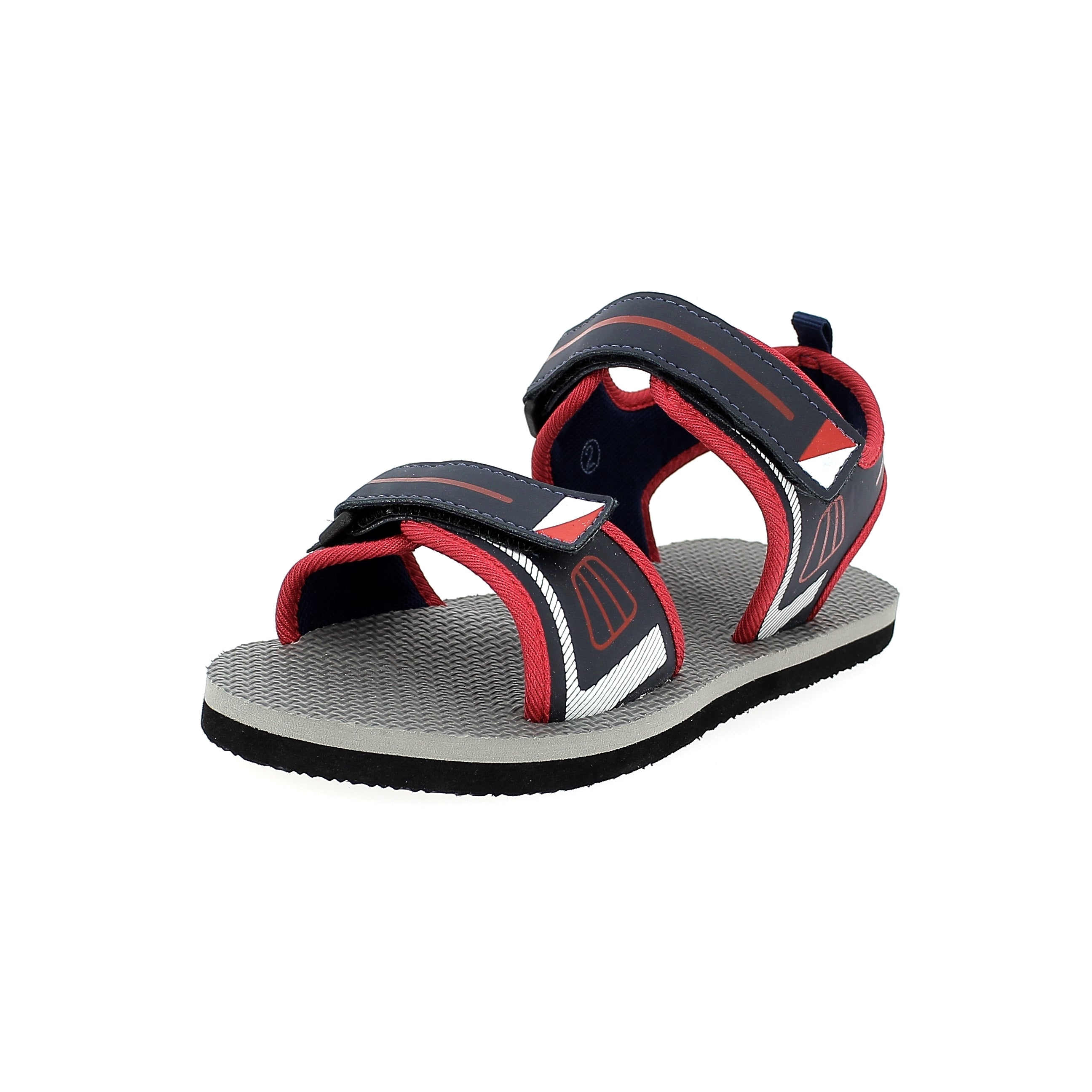 Star Kids Boys Slides Sandals Red-Black