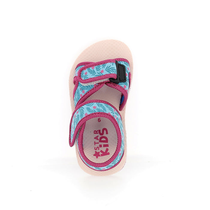 Star Kids Girls Slides Sandals L-Pink