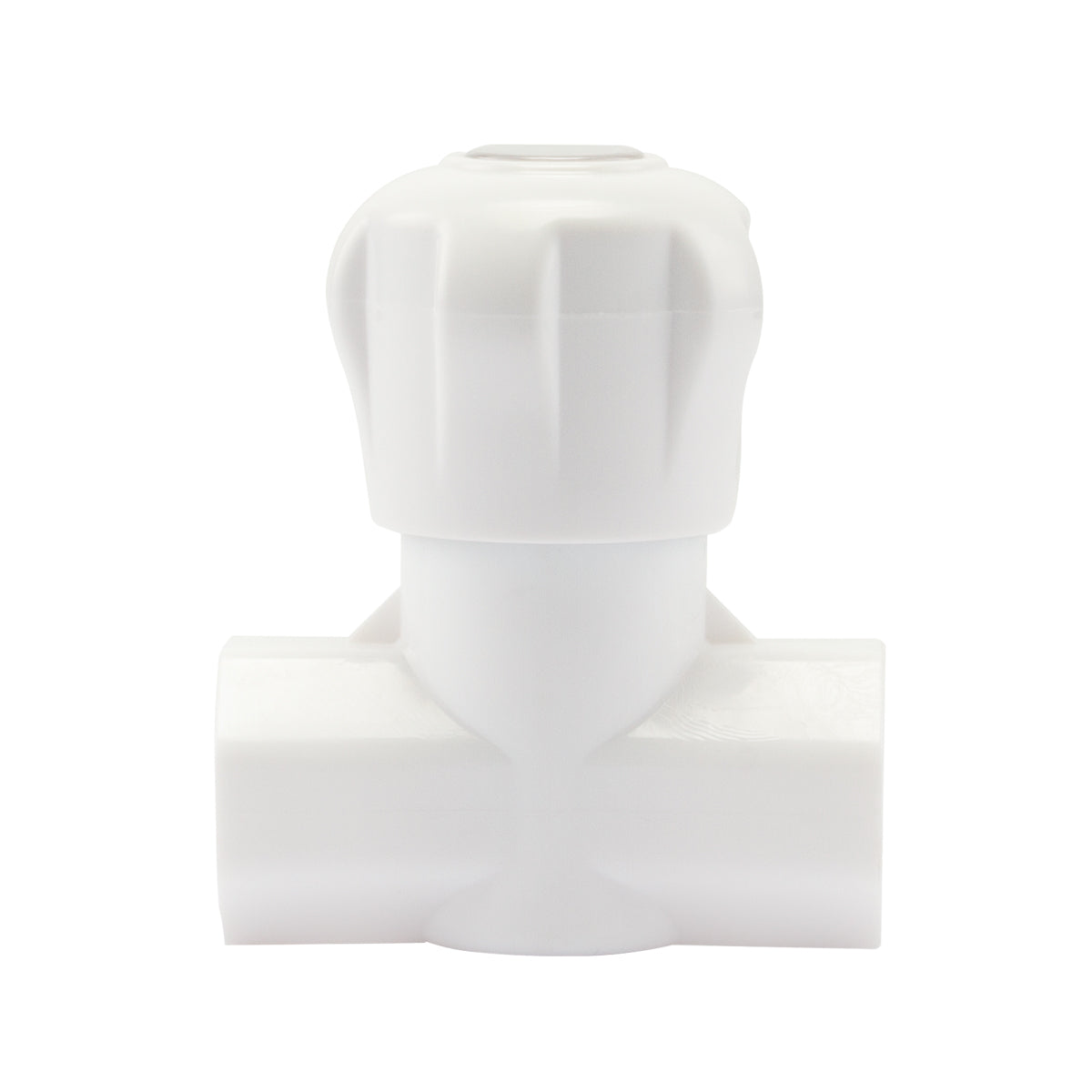 Stop Tap Mini 1/2" Female Thread Round Handle White