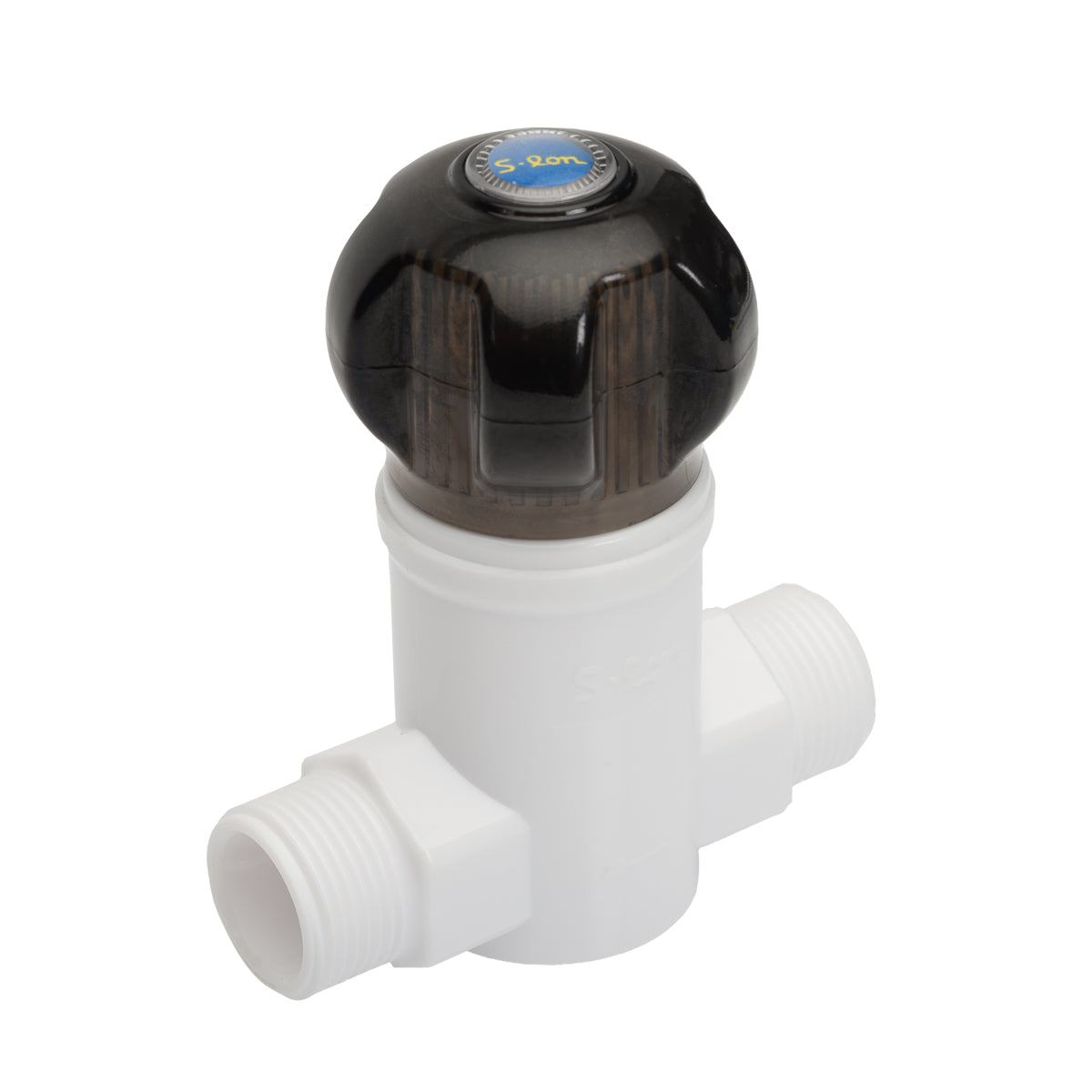 Stop Tap Round Charcoal Handle Male Threaded