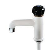Tall Pillar Tap Round Handle Black