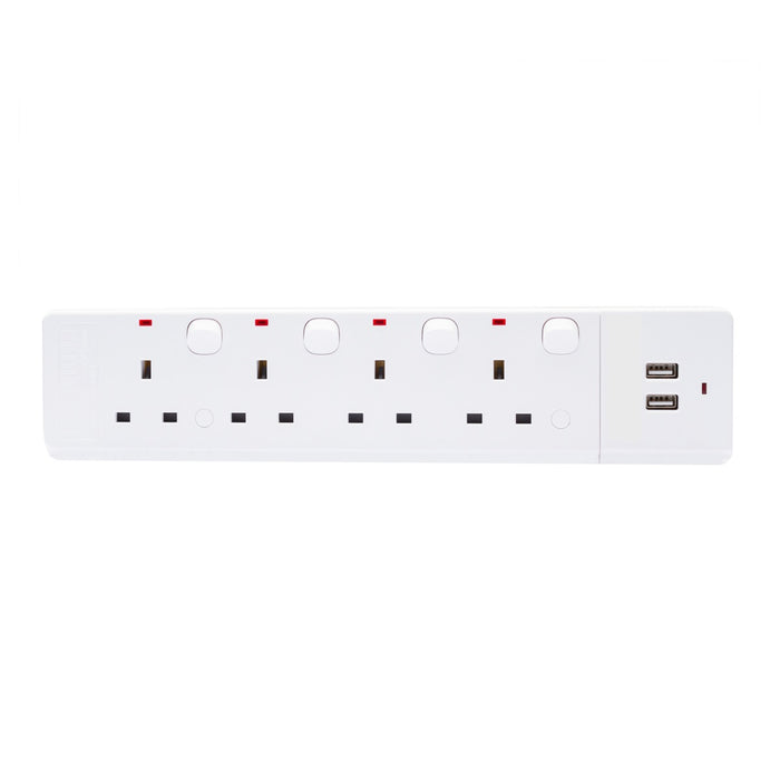 Trailing Socket USB 13A 4 Way - 7m