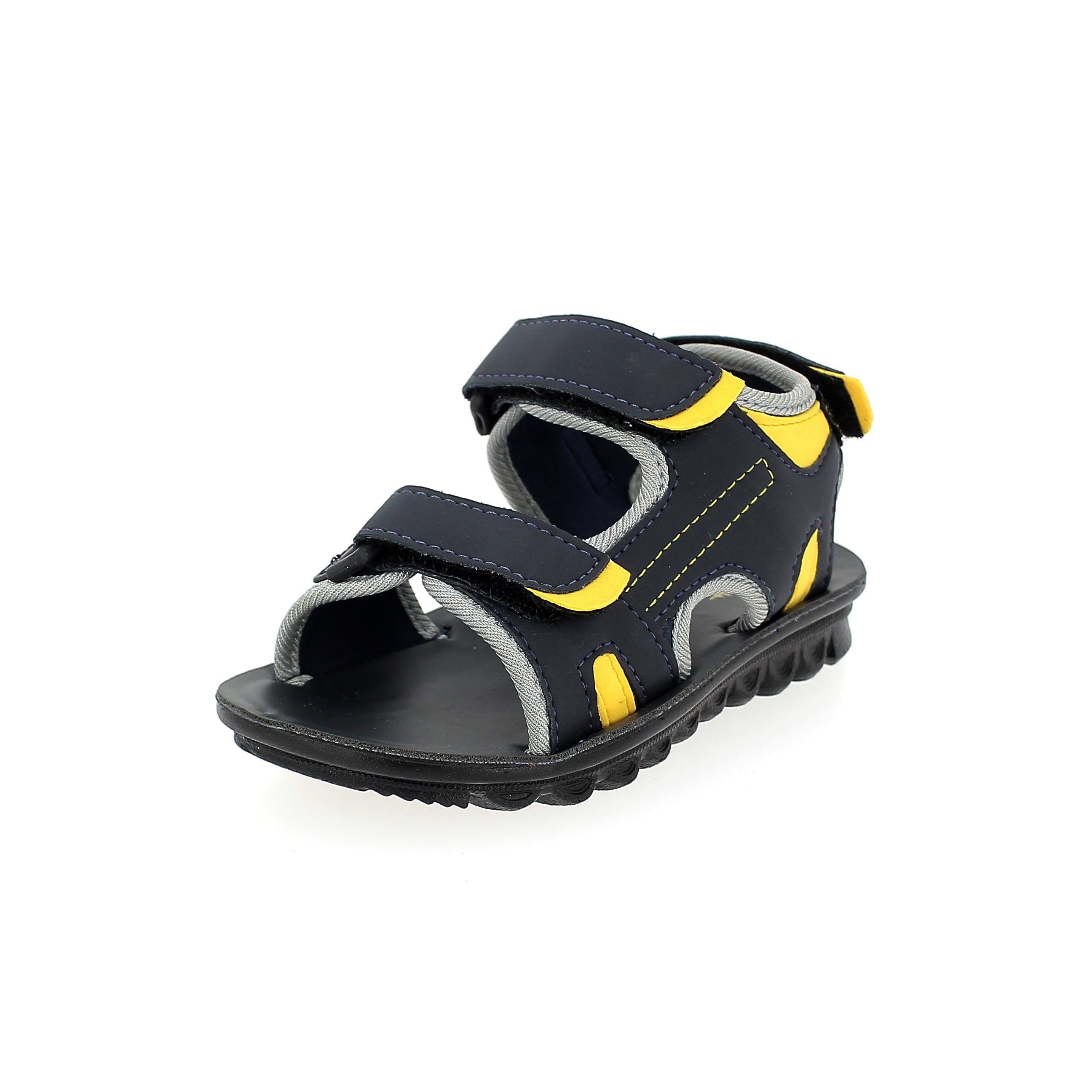 U Softo Boys V Strap Slippers Yellow-Gray