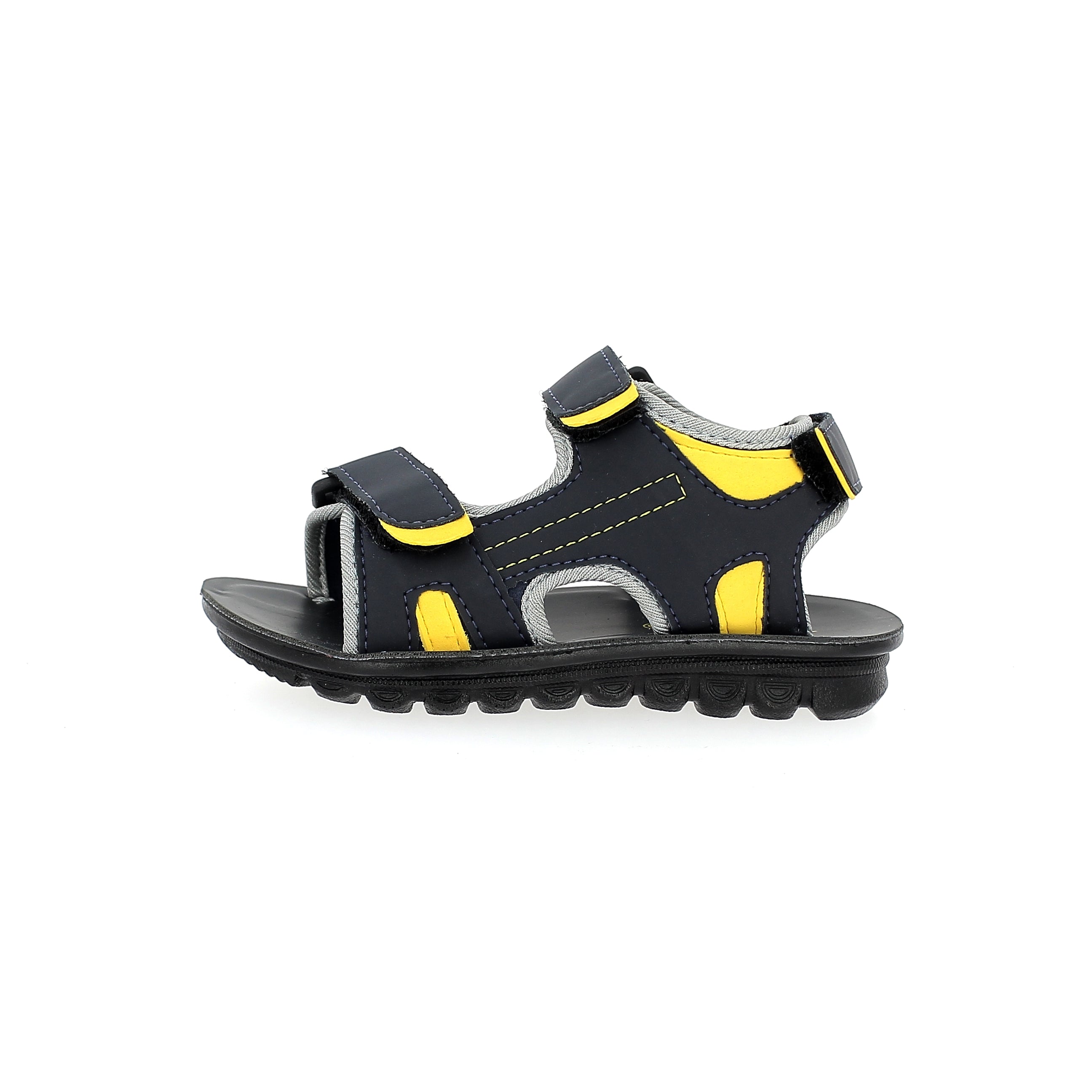 U Softo Boys V Strap Slippers Yellow-Gray