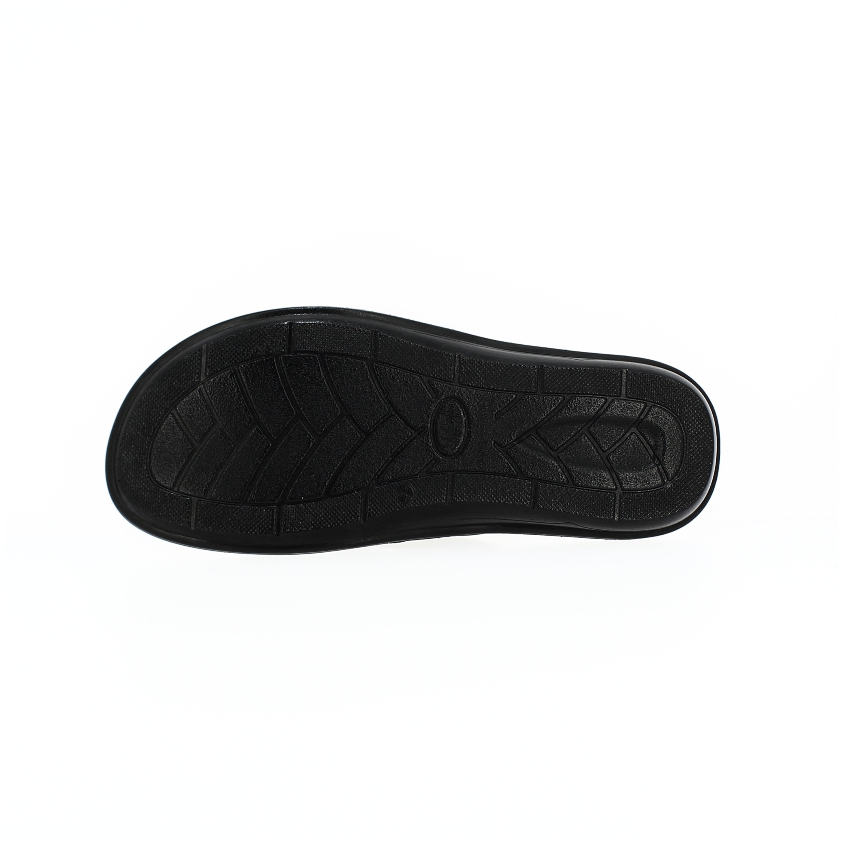 U Softo Men Casual V-Strap Slippers Black