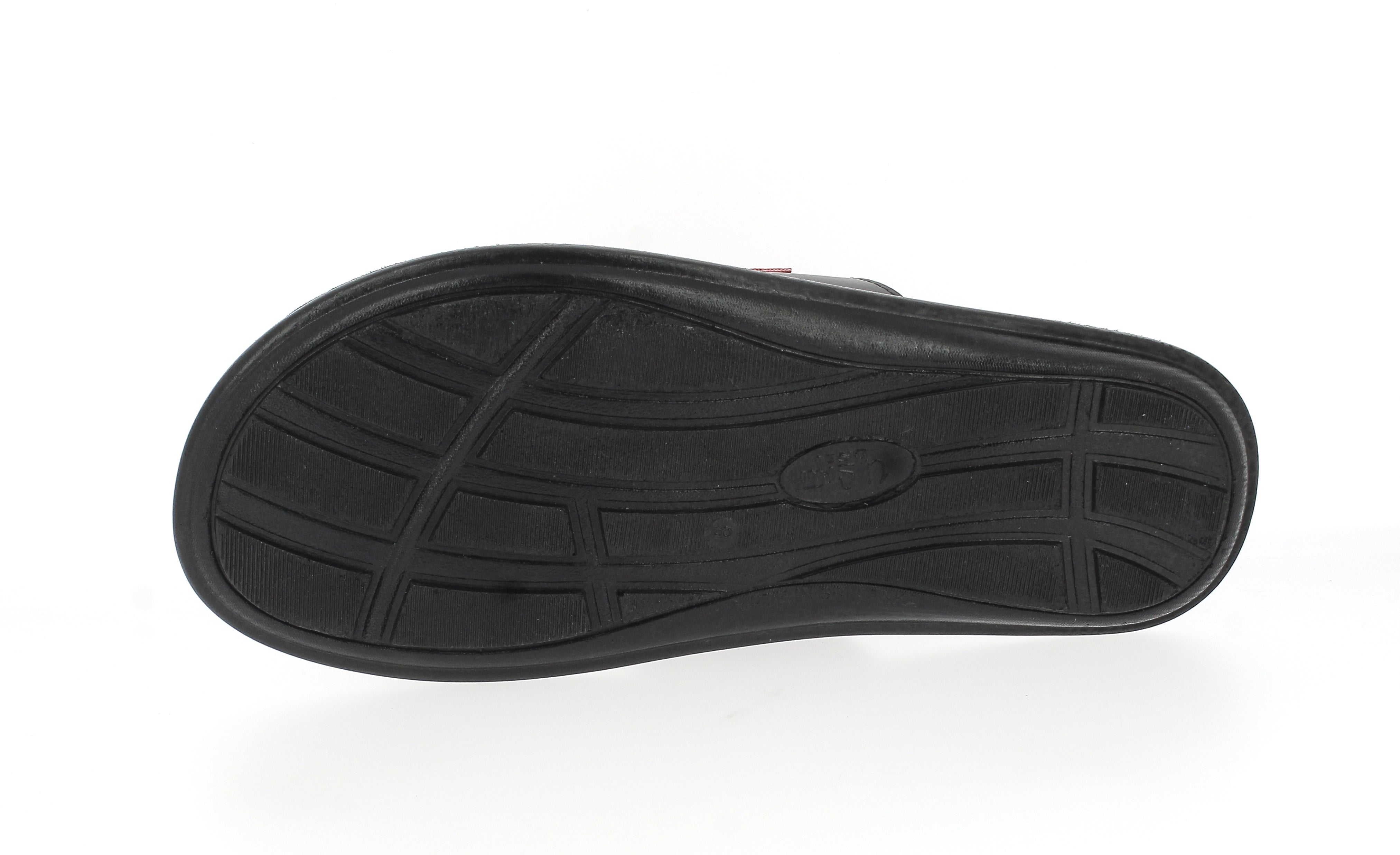 U Softo Men Toe-Ring Slipper Black