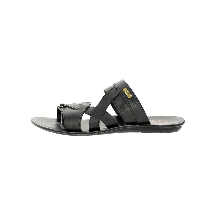 U Softo Men Toe Rings Slippers Black
