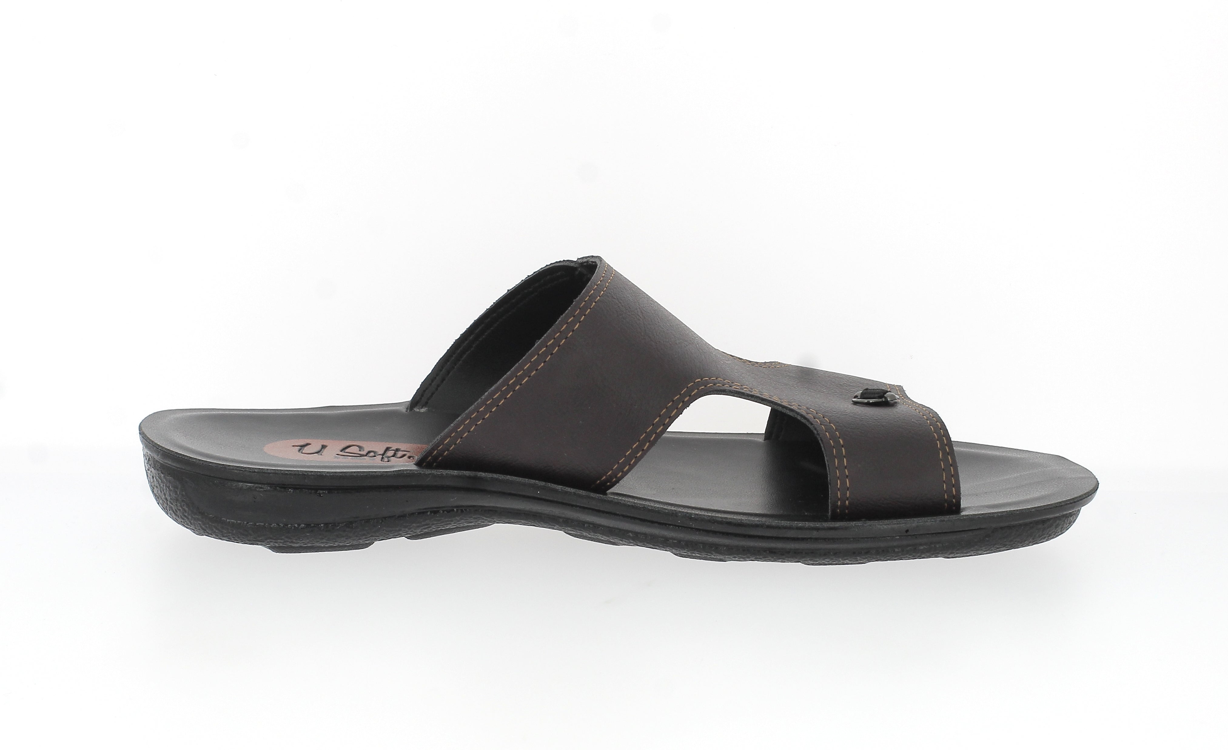 U Softo Men Toe Rings Slippers Brown