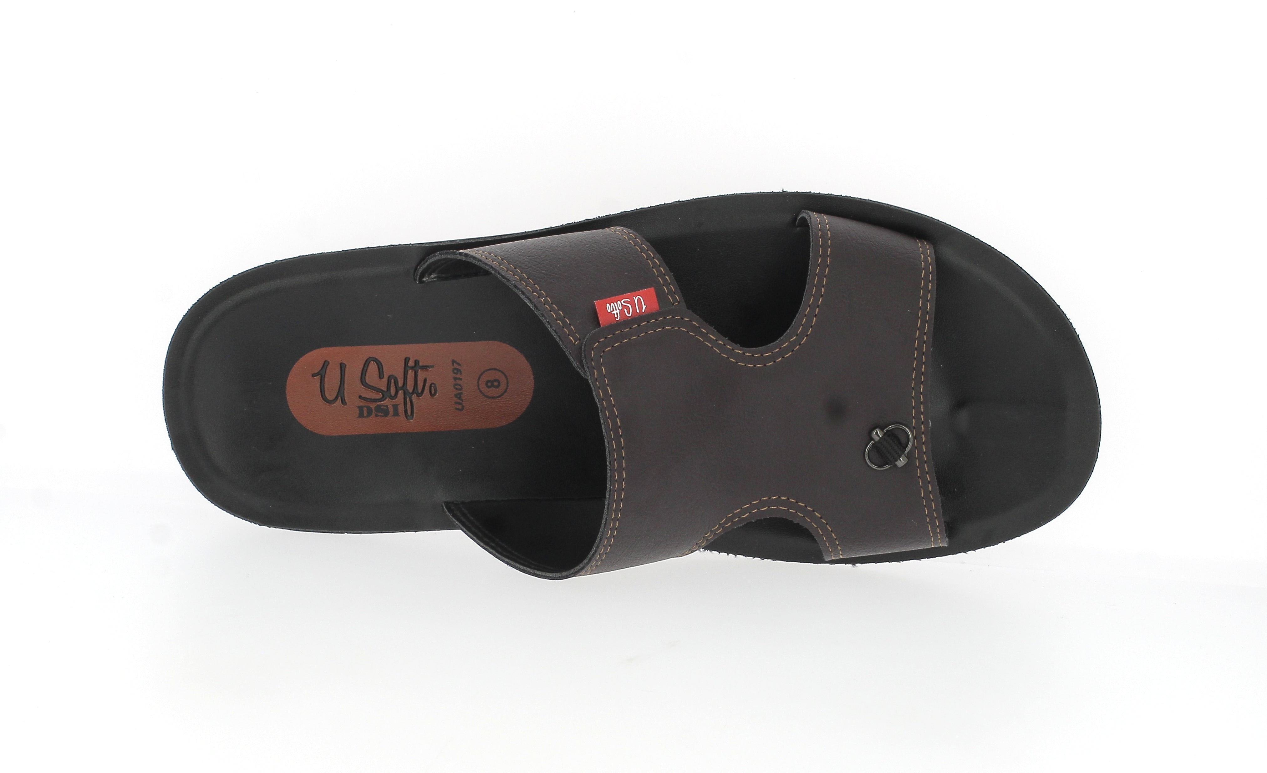 U Softo Men Toe Rings Slippers Brown