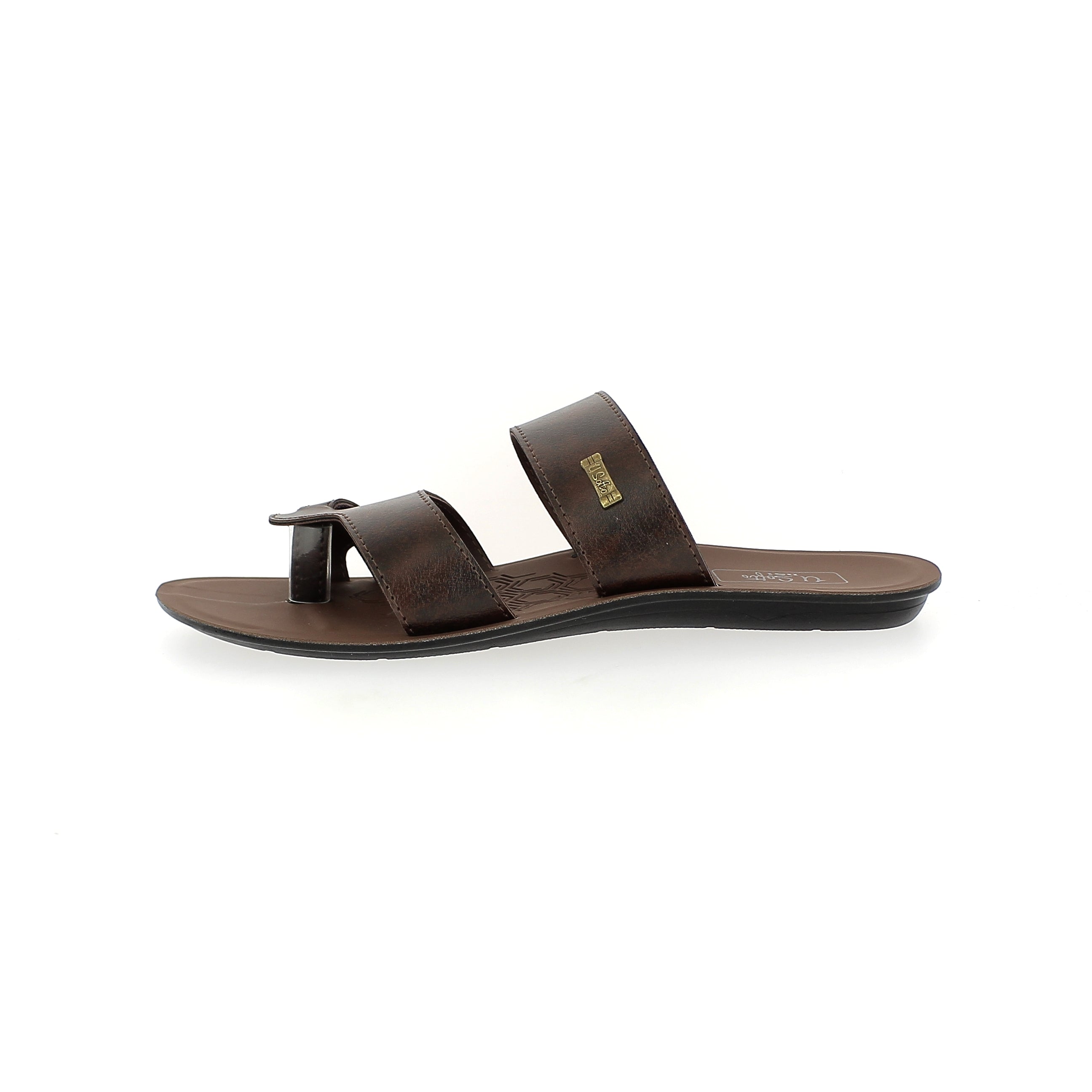 U Softo Men Toe Rings Slippers Brown