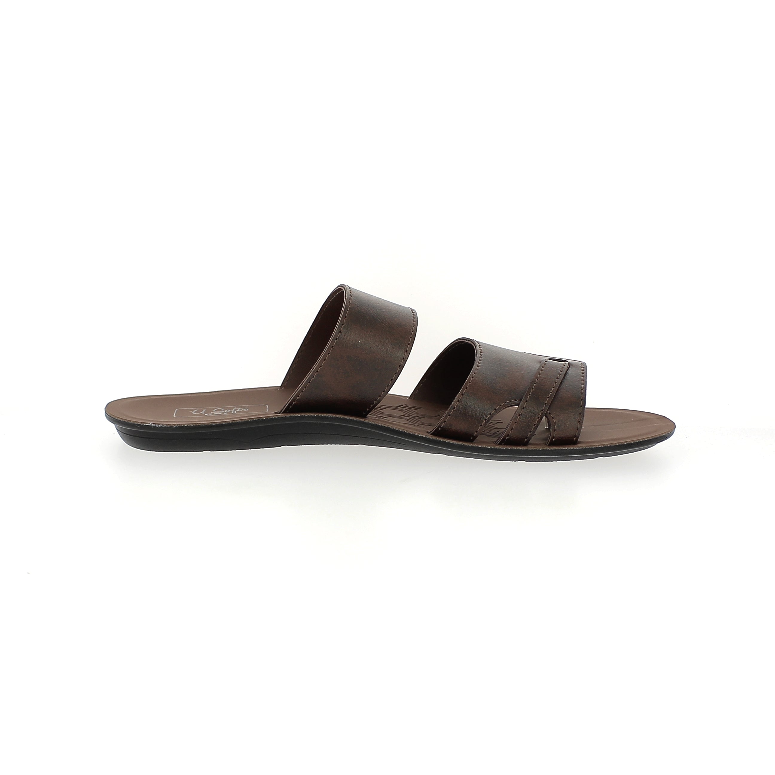 U Softo Men Toe Rings Slippers Brown