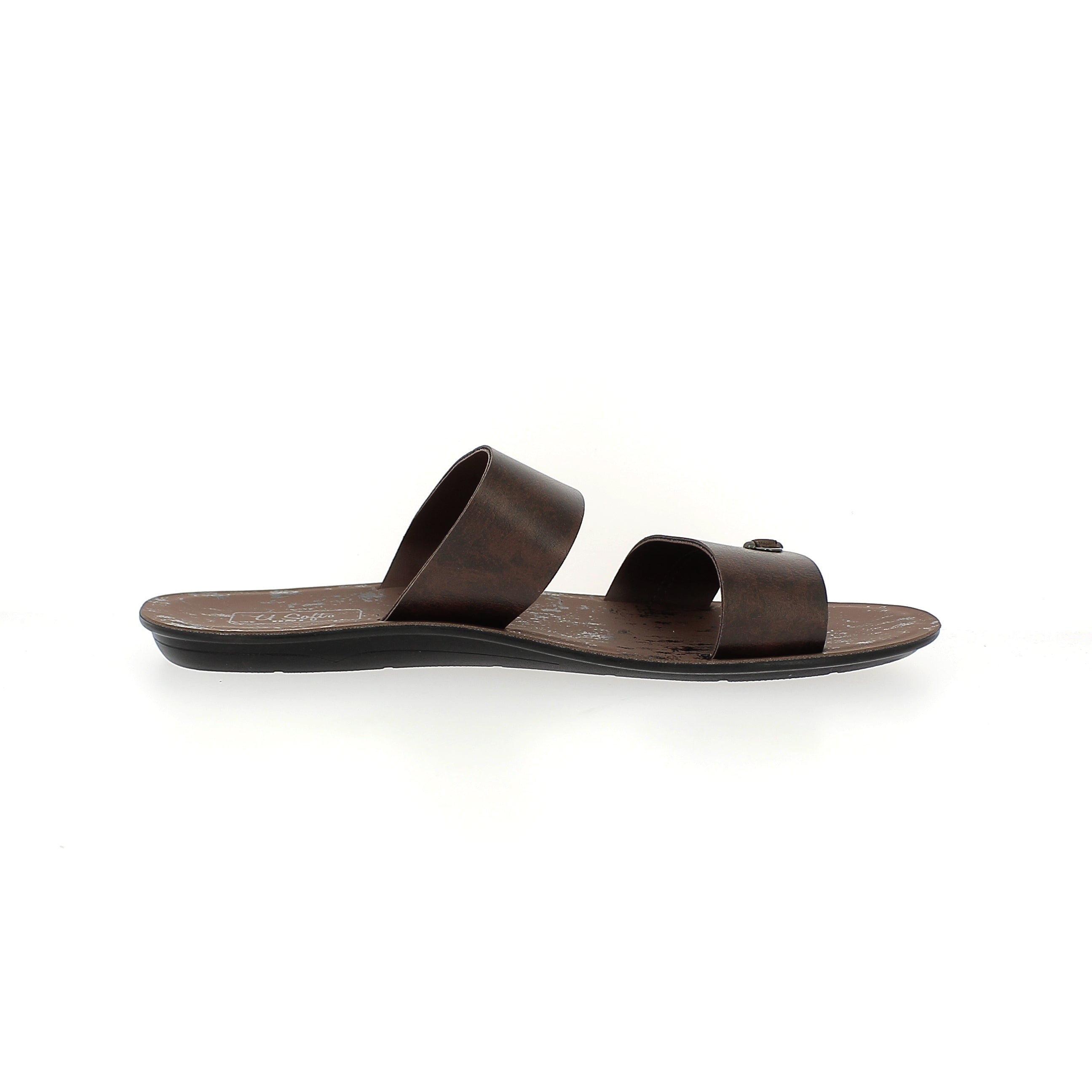 U Softo Men Toe Rings Slippers Brown