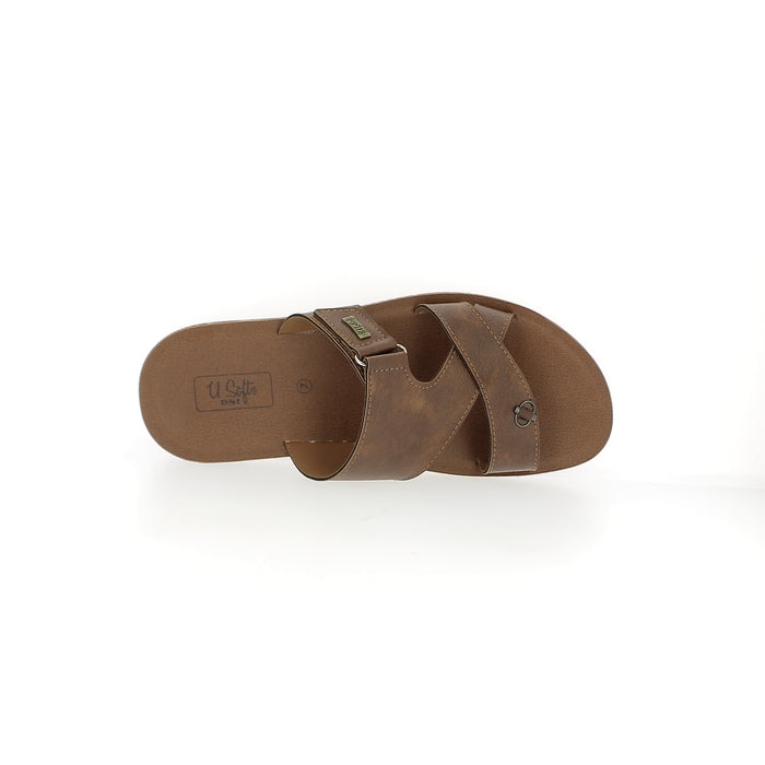 U Softo Men Toe Rings Slippers Tan