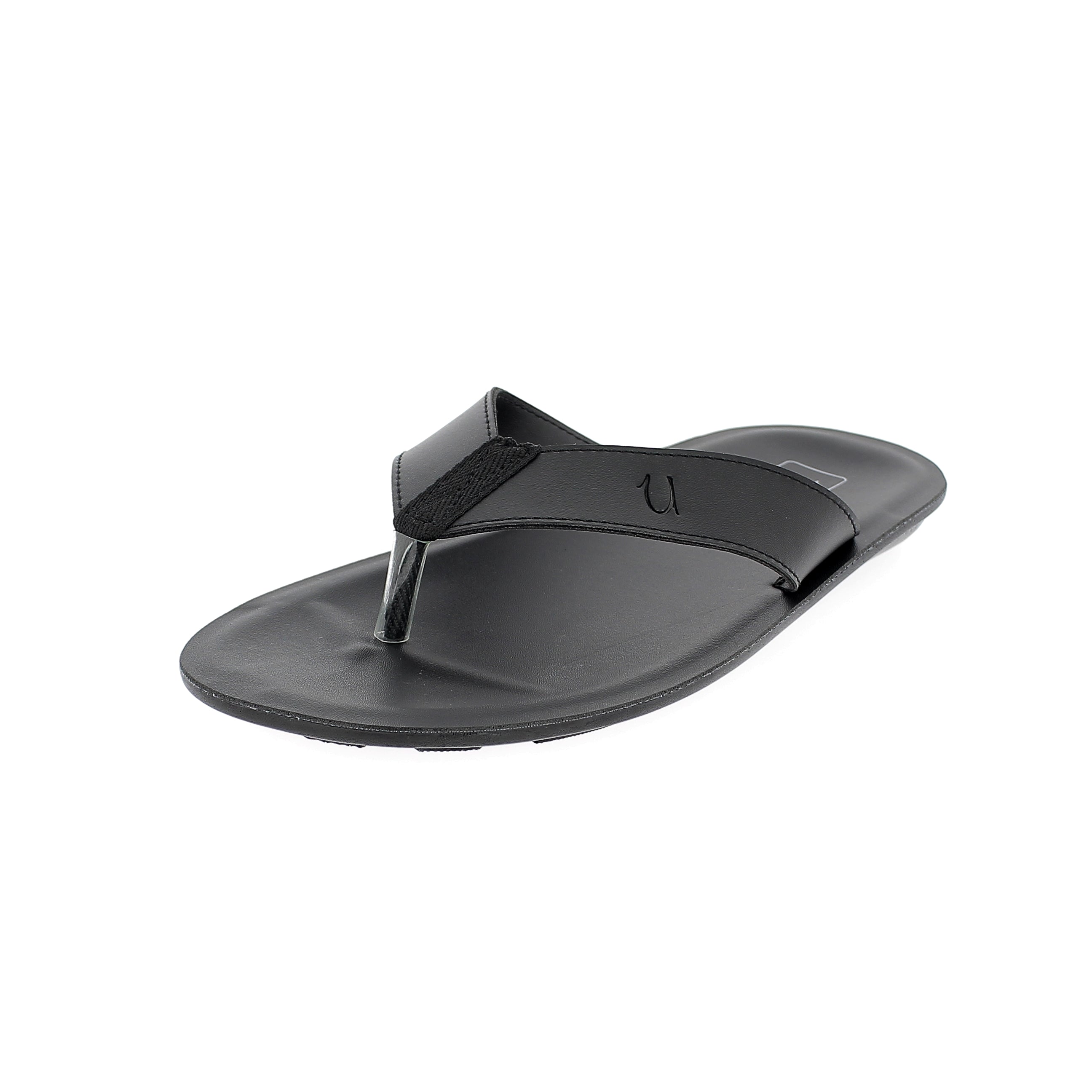 U Softo Men V Strap Slippers Black