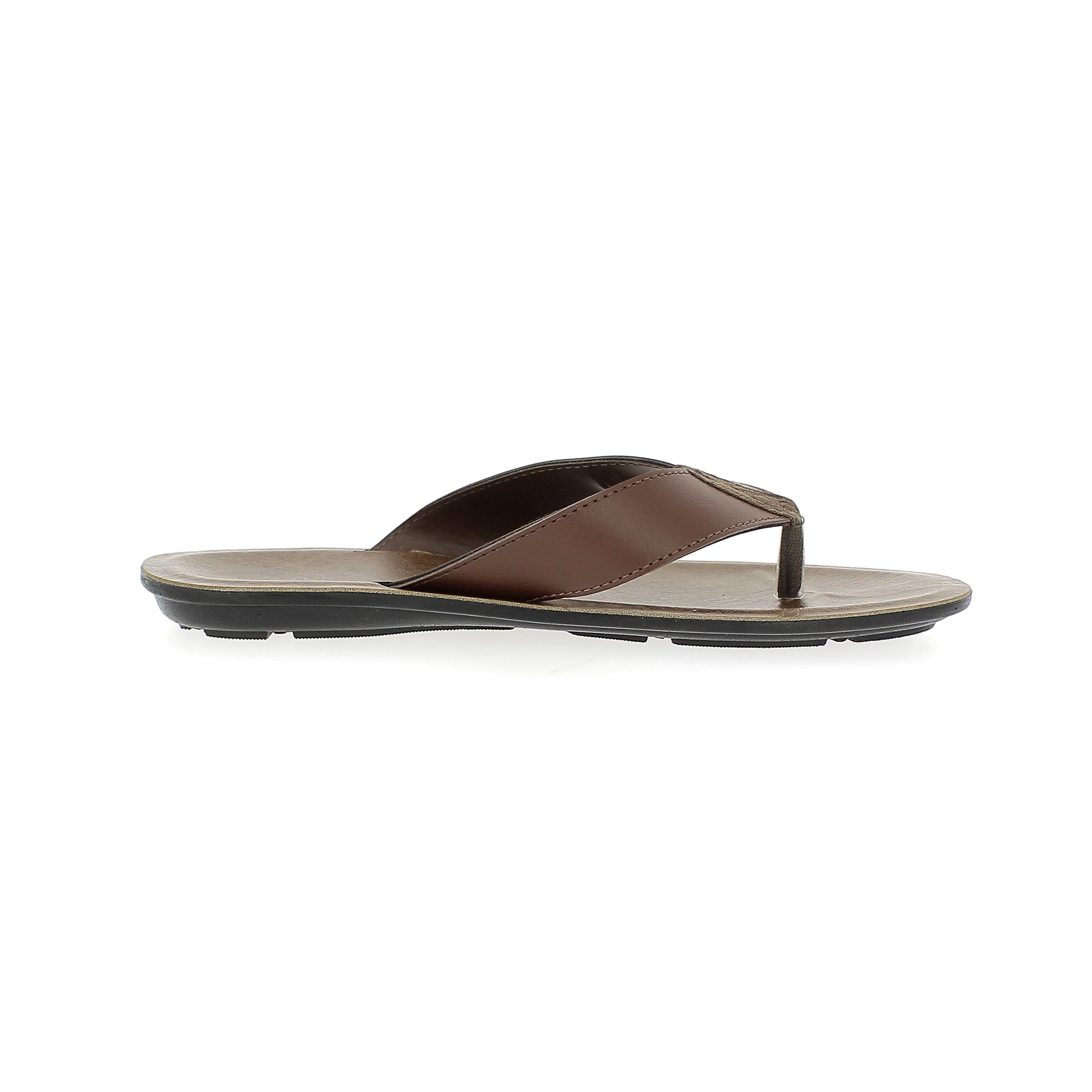 U Softo Men V Strap Slippers Brown