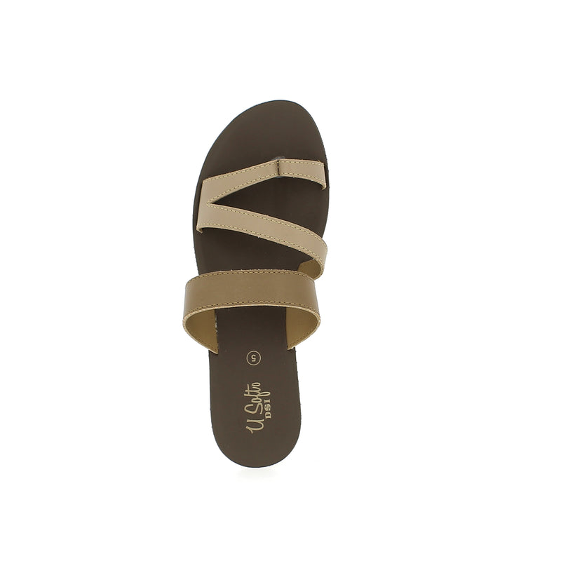 U Softo Women Casual Slip-on Slippers Beige