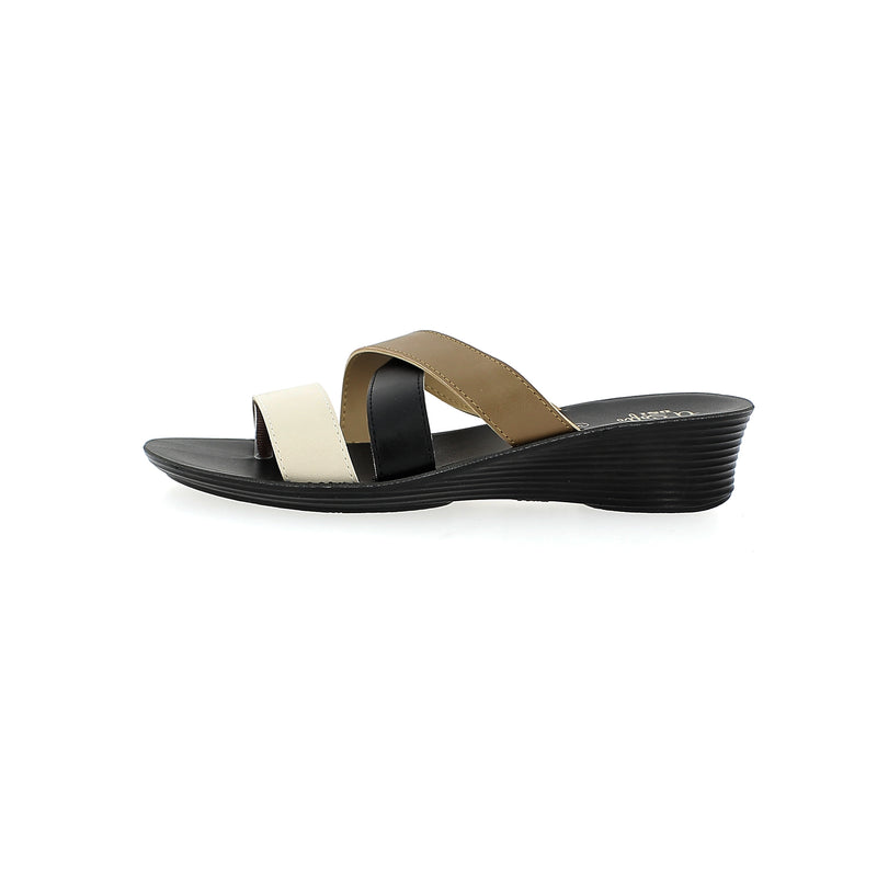 U Softo Women Casual Slip-on Slippers CRE/Black