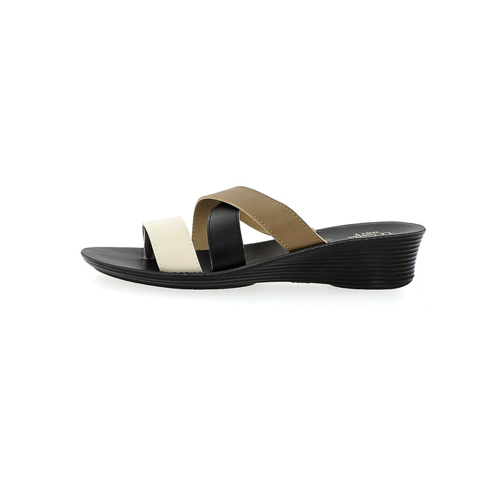 U Softo Women Casual Slip-on Slippers CRE/Black
