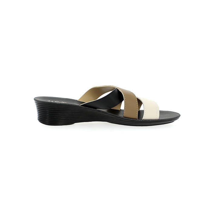 U Softo Women Casual Slip-on Slippers CRE/Black
