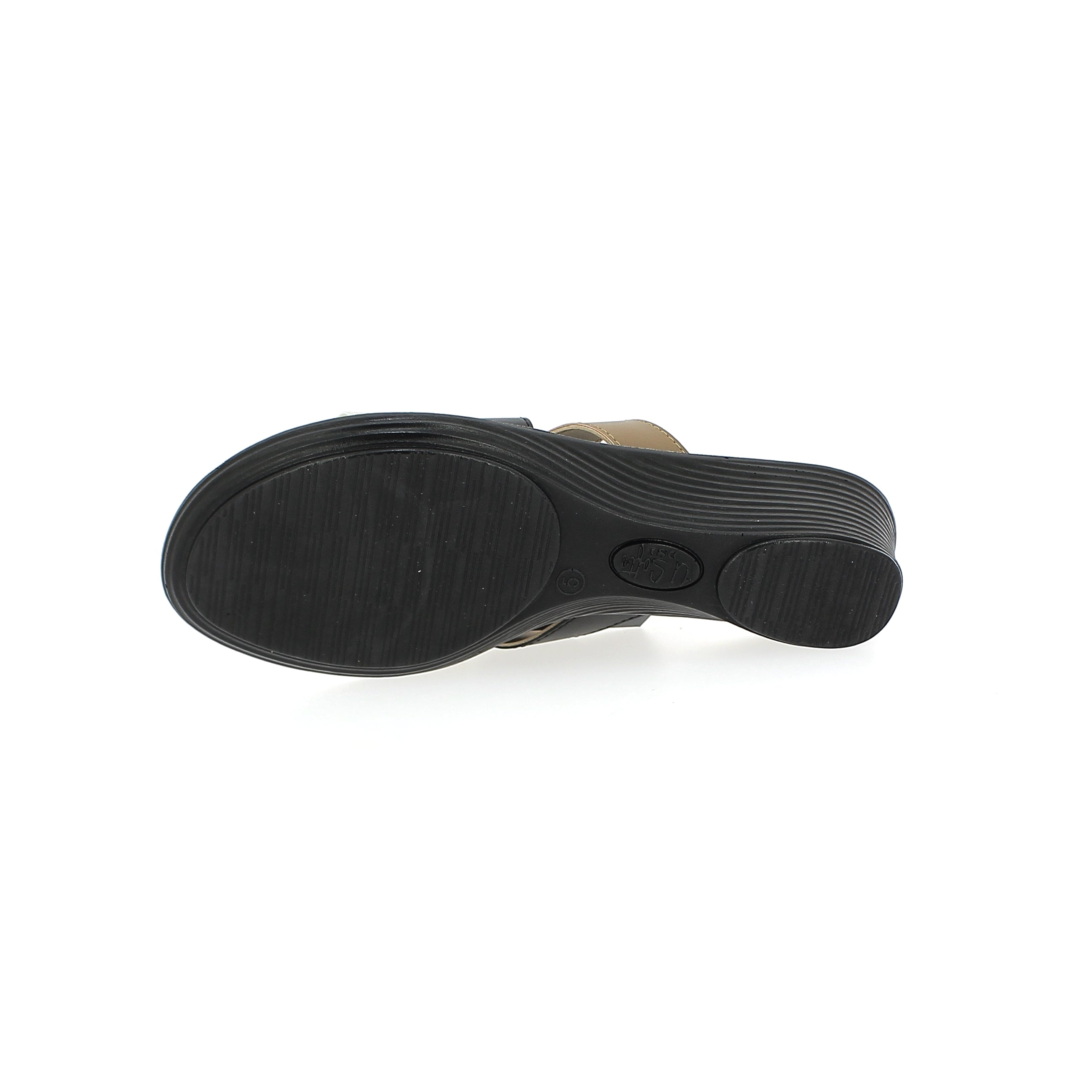 U Softo Women Casual Slip-on Slippers CRE/Black