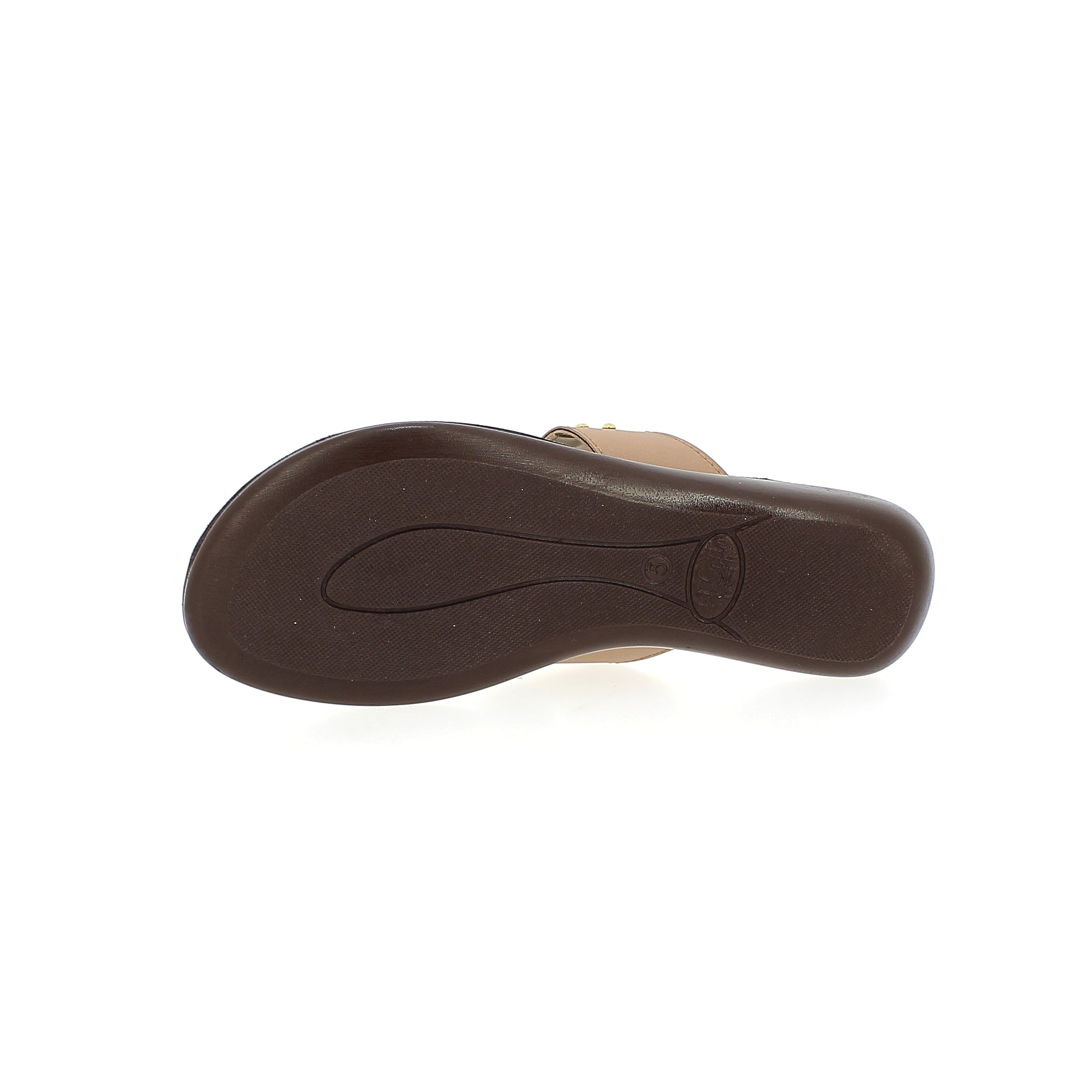 U Softo Women Casual T-Strap Slippers Beige