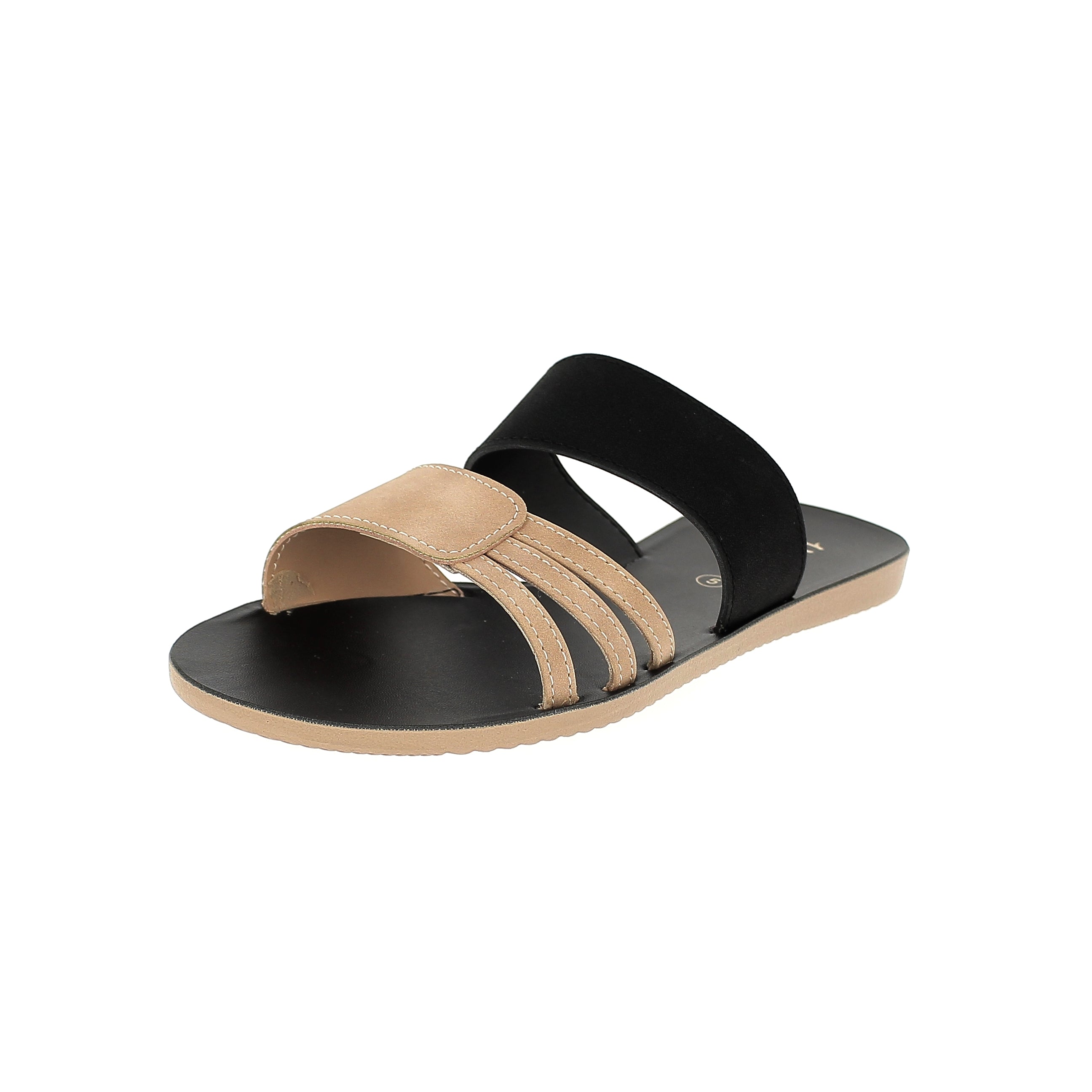 U Softo Women Slippers Beige/Black