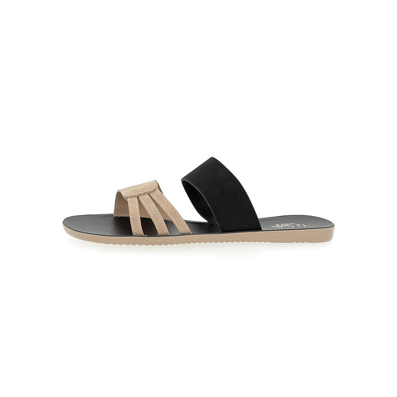 U Softo Women Slippers Beige/Black