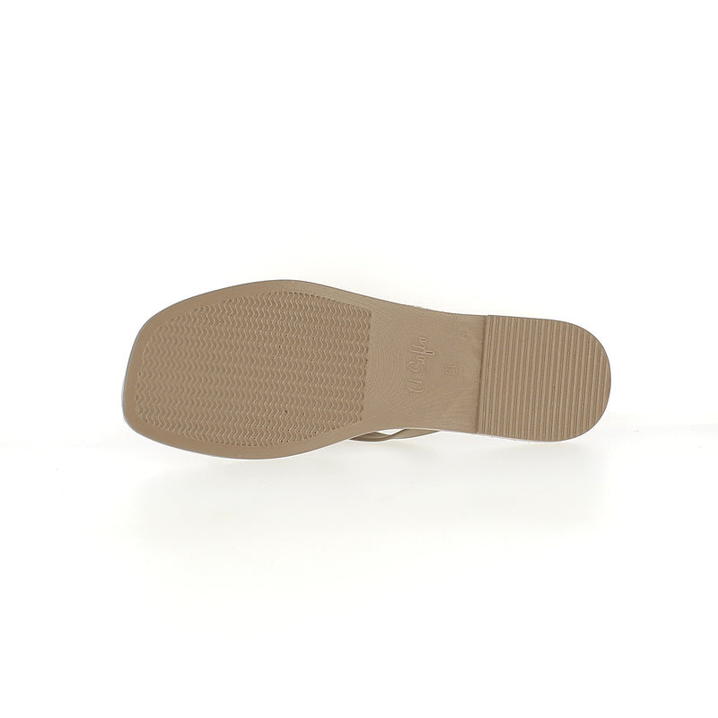 U Softo Women Toe Rings Slippers Beige