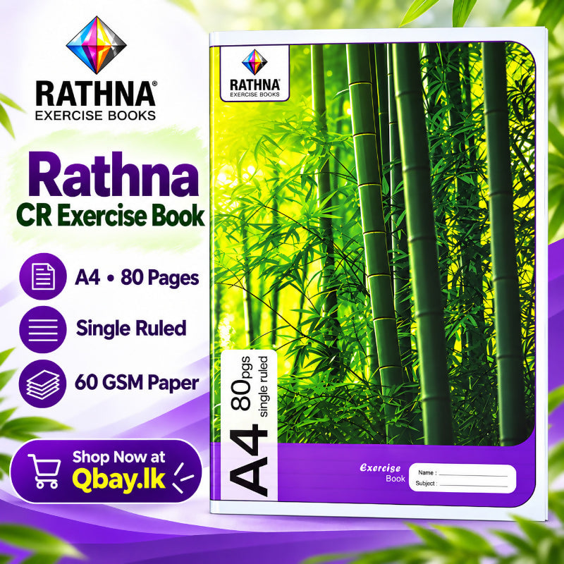 Rathna CR Single Ruled Exercise Book – A4 | 80 / 120 Pages | School, Tuition & Everyday Writing